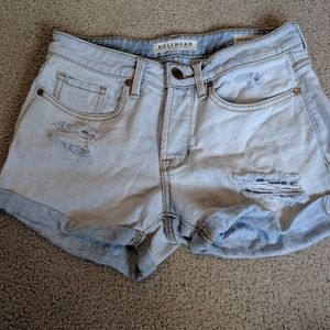 PacSun light wash, distressed shorts